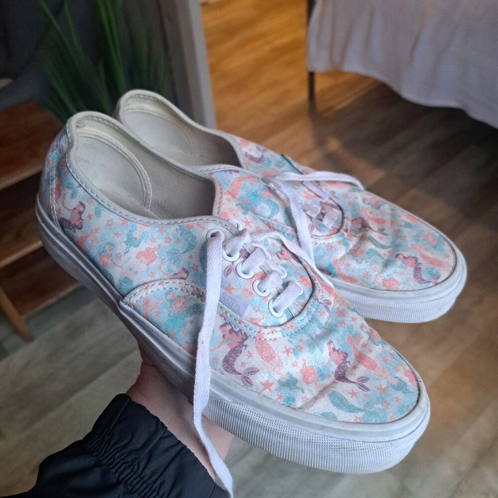 Vans Authentic Mermaid Glitter Sneakers Pastel Size 8.5 Womens Shoes